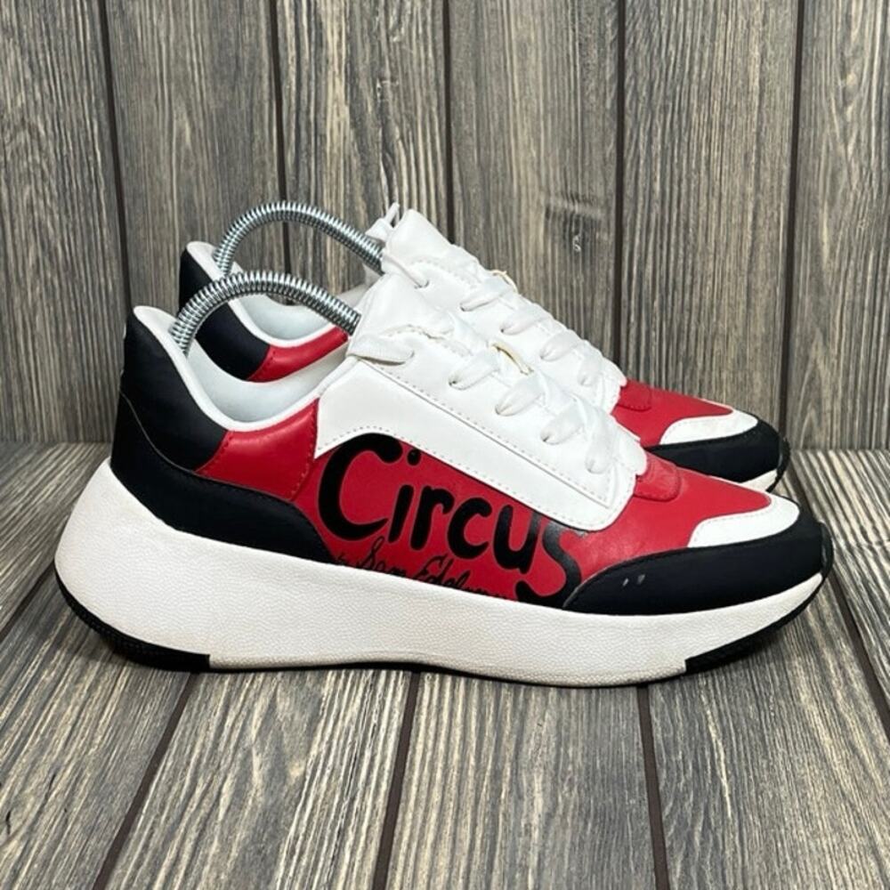 Circus Sam Edelman Women Georgina Fashion Sneakers Shoes Red White Blue Sz 9 - Picture 1 of 9